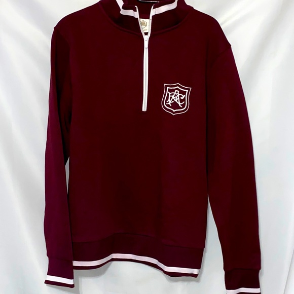 ARSENAL FOOTBALL CLUB OFFICIAL Men's Burgundy Half-Zip Sweater SIZE LARGE EUC - Picture 1 of 12